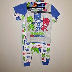 PJ masks baby toddler unisex boy girl 2 set pajamas 2T green K-364